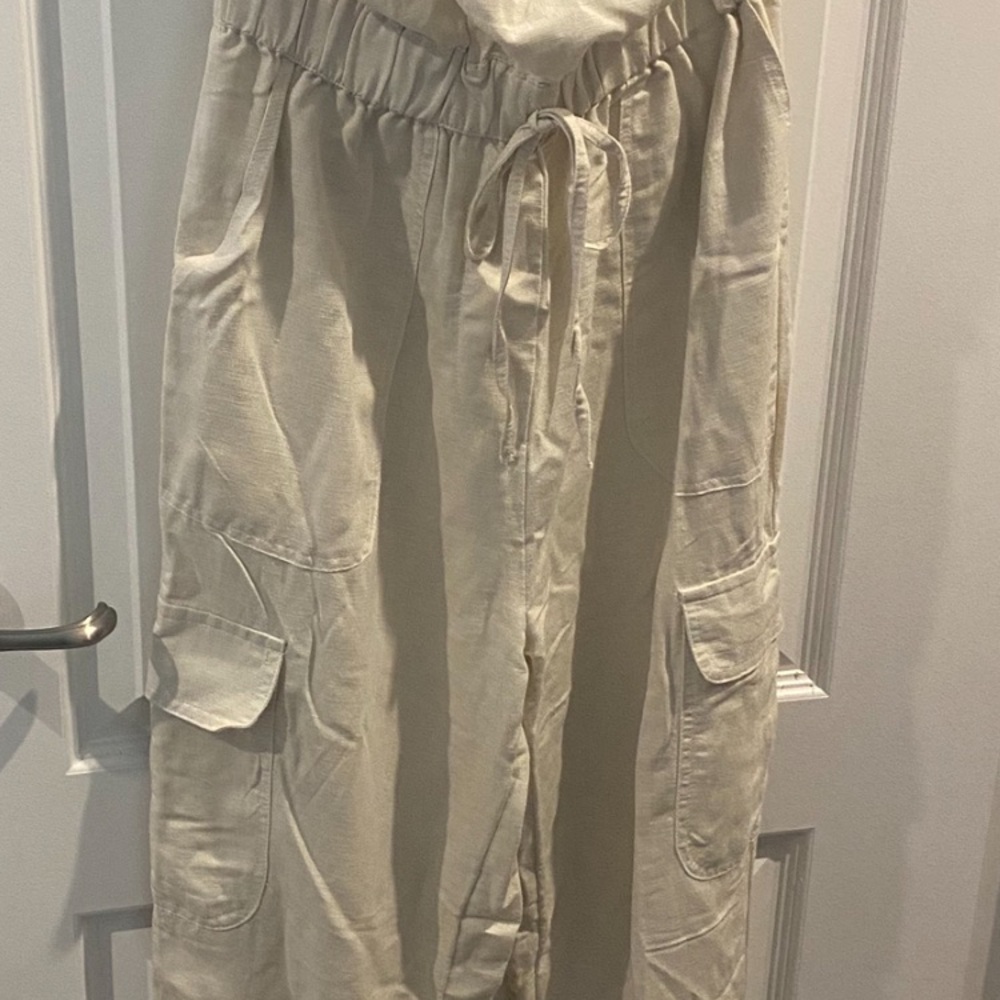 Casual Cream Jumpsuit